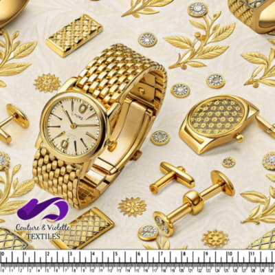 Design de Montre de Luxe en Or et Accessoires