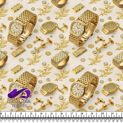 Design de Montre de Luxe en Or et Accessoires