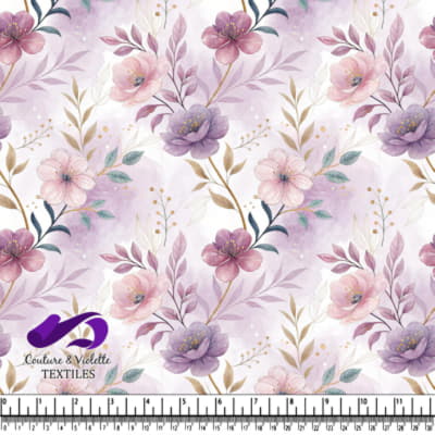 Motif Floral Pastel Doux