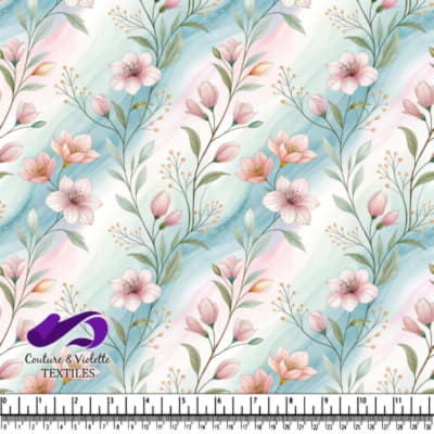 Motif Floral Pastel sur Fond Doux