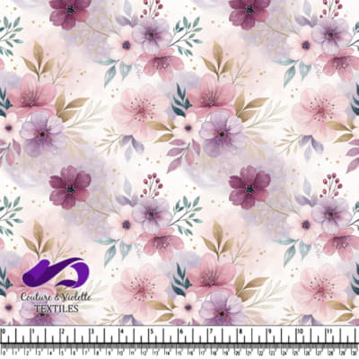 Motif Floral Pastel Doux