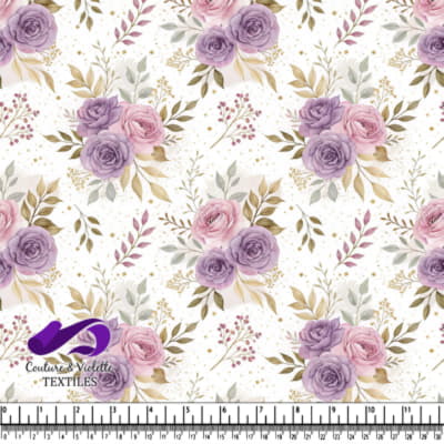 Motif Floral Rose Pastel Doux