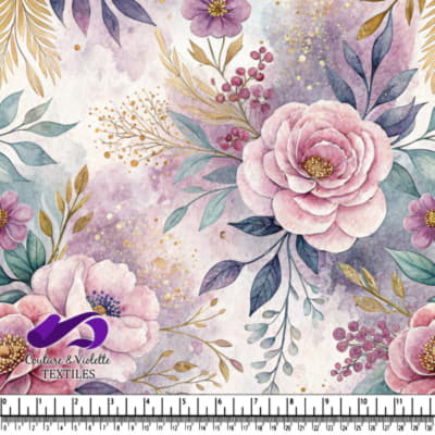 Motif de Jardin Floral Doux en Pastel