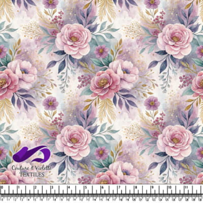 Motif de Jardin Floral Doux en Pastel
