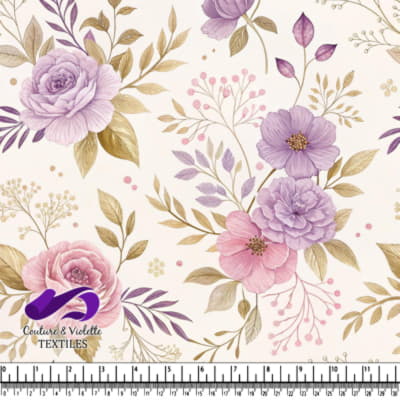 Vintage Floral Pattern in Soft Pastels