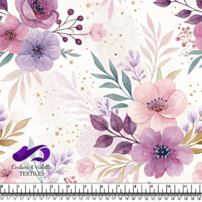 Delicate Purple and Pink Floral Design