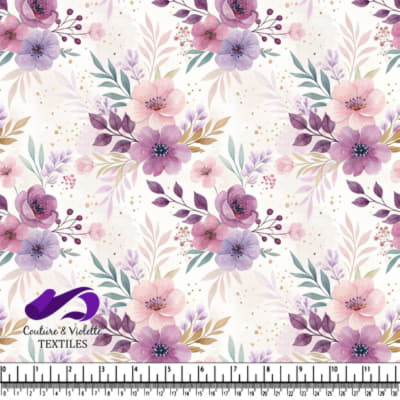 Delicate Purple and Pink Floral Design