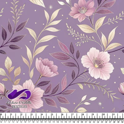 Motif Floral Vintage Violet
