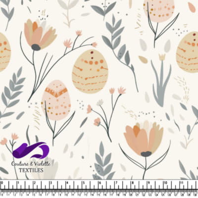 Motif Floral Doux Pastel de Printemps