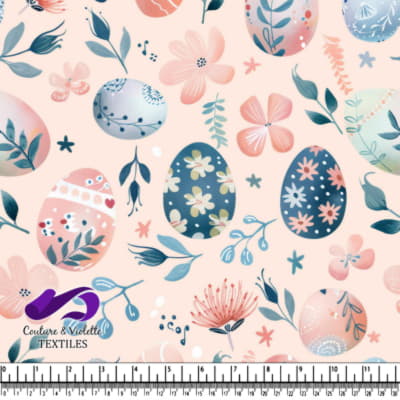Motif Printanier des Œufs Fleuris