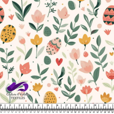 Motif Floral d'Oeufs de Pâques au Printemps