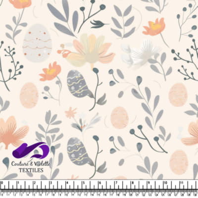 Motif Floral Pastel de Pâques