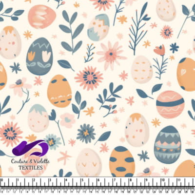 Oeufs de Pâques et Fleurs de Printemps