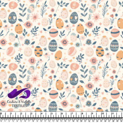 Oeufs de Pâques et Fleurs de Printemps