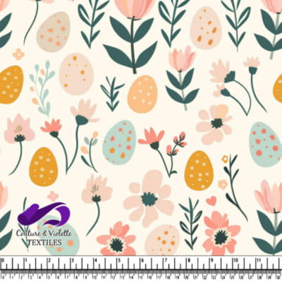 Motif Floral de Pâques Printanier