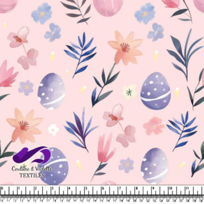 Motif de Pâques : Œufs Pastel et Fleurs