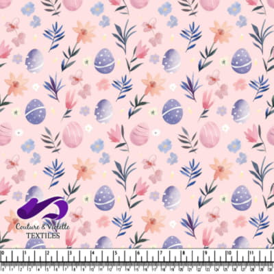 Motif de Pâques : Œufs Pastel et Fleurs