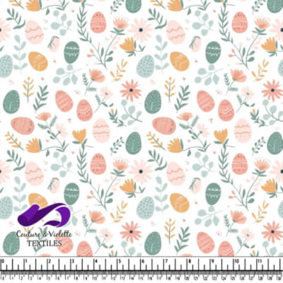 Motif Floral d'Œufs de Pâques
