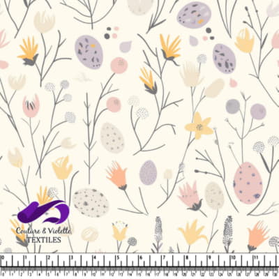 Oeufs de Pâques Pastels et Motif Floral
