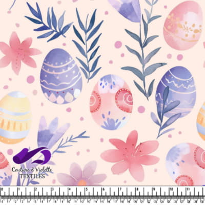 Œufs de Pâques Pastel et Motif Floral