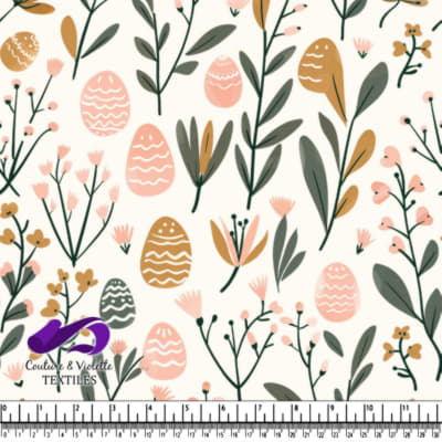 Easter Eggs and Spring Blossoms Pattern