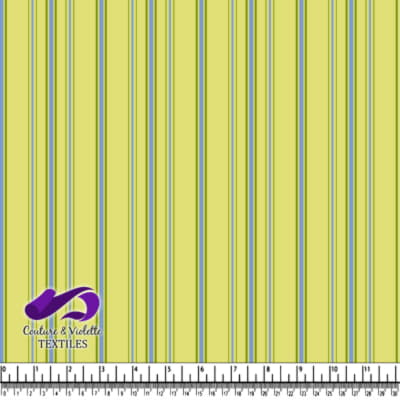 Yellow and Blue Striped Fabric Pattern