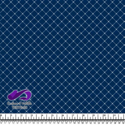 Navy Blue Net Pattern Fabric Design