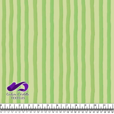 Green Wavy Stripes Fabric Pattern