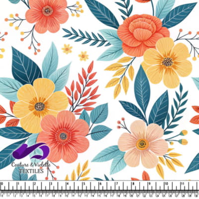 Orange and Yellow Floral Pattern