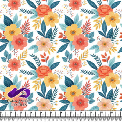Orange and Yellow Floral Pattern