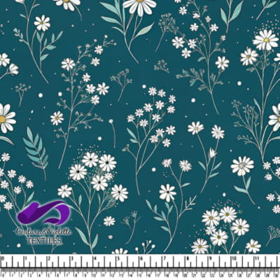 Motif de Fleurs Sauvages Blanches Délicates