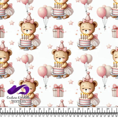 Cute Teddy Bear Birthday Party Pattern