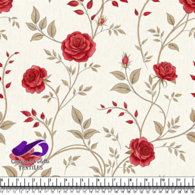 Elegant Red Rose Floral Pattern