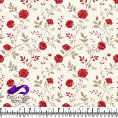 Elegant Red Rose Floral Pattern