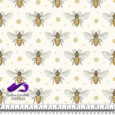 Honeybee Pattern on Light Background