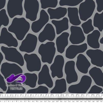 Texture animale - Girafe en couleur gris ultime et bleu apres minuit