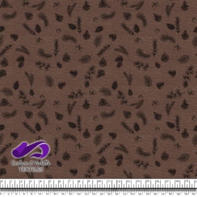 Conifères sur Fond Marron