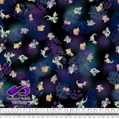 Dragons - Fantastic dragon on Black background