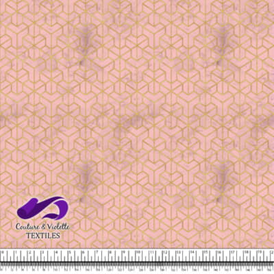 Geo art déco - Coin doré - First blush pink