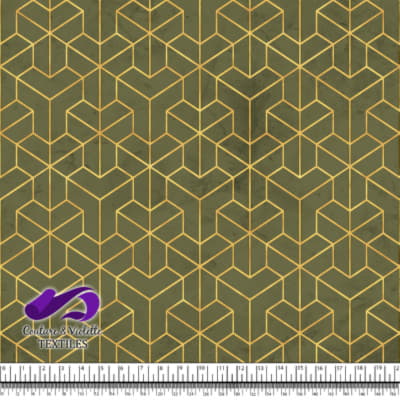 Geo art déco - Coin doré - Olive