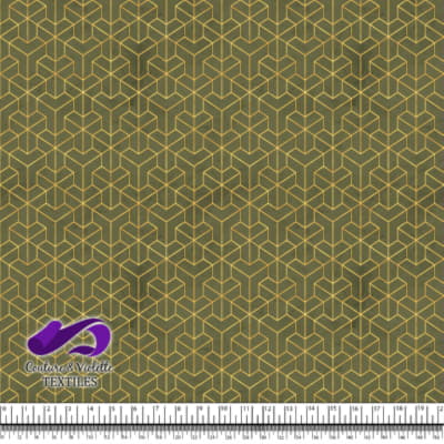 Geo art déco - Coin doré - Olive