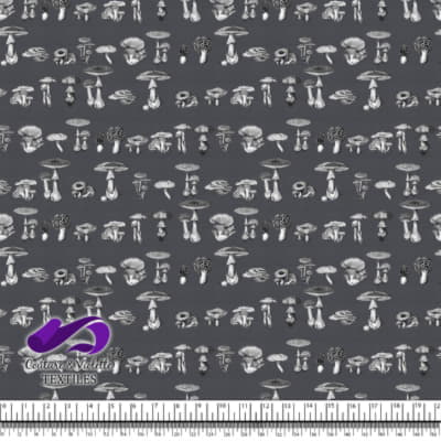 Vintage mushroom - Gravures - Quiet shade gray