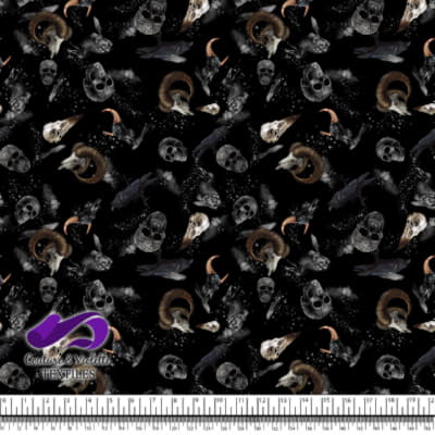 Shadow dream - Skulls and ravens - Black