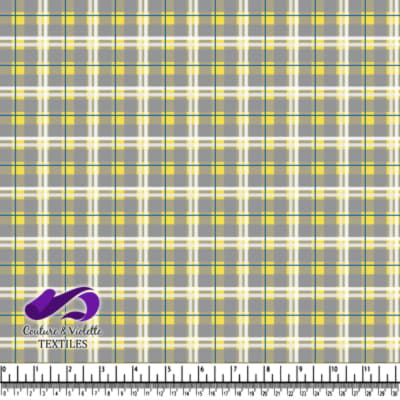 Spring Fling - Yellow gray and white plaid