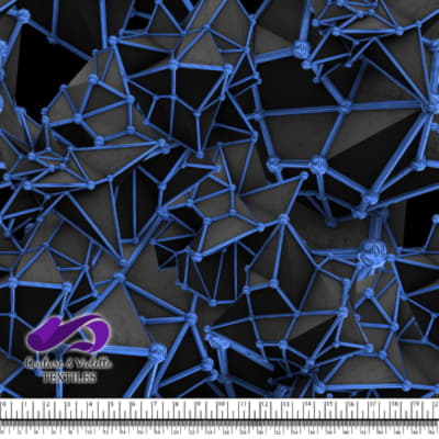 Black polygon - Blue - Chrome