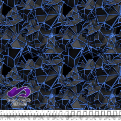 Black polygon - Blue - Chrome