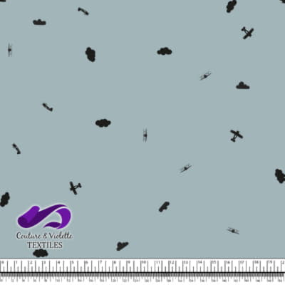 Little aviator - airplanes and clouds - blue cloud