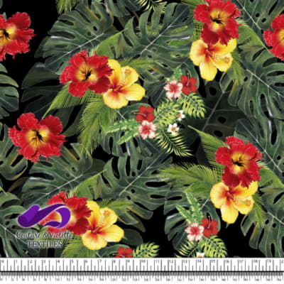 Tropical - Jungle hibiscus - Noir