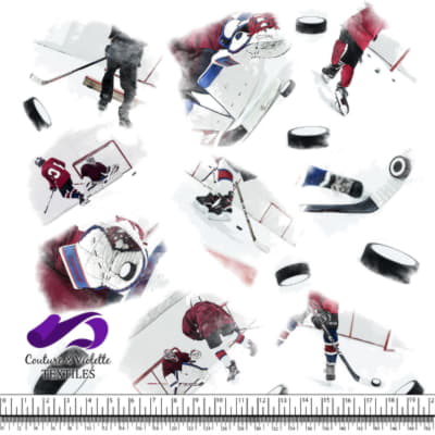 Hockey Players Pucks and Ice Hockey