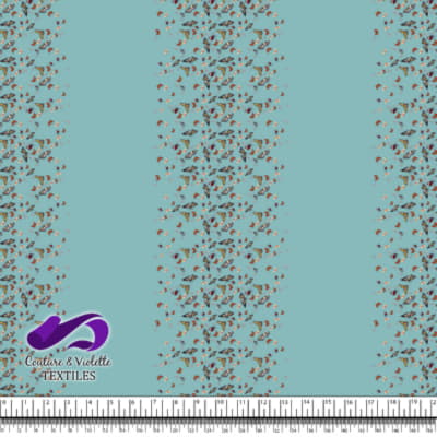 Papillon - Bordure - Dusty aqua